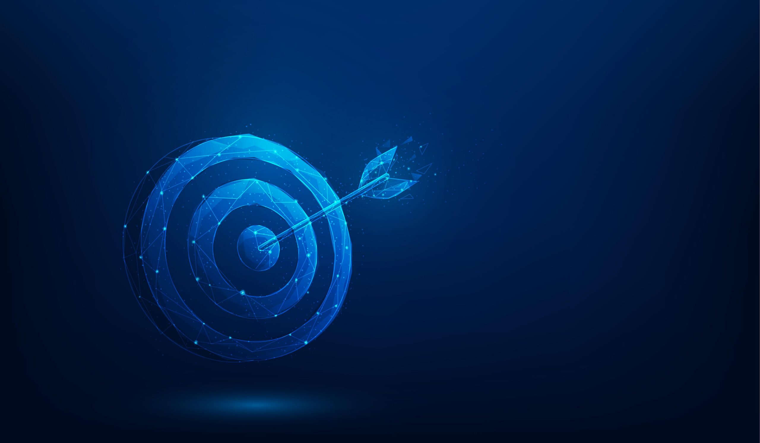 business arrow hitting target dart technology digital on blue background. vector illustration low poly wireframe fantastic design. business arrow hitting target dart technology digital on blue background. vector illustration low poly wireframe fantastic design.